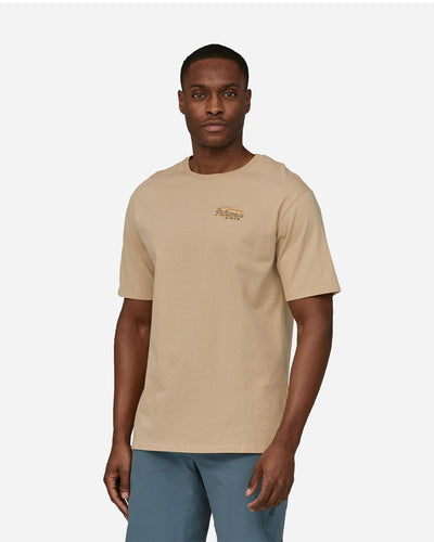 M's Protect Pedal Organic T-Shirt - Oar Tan - Patagonia - Munkstore.dk