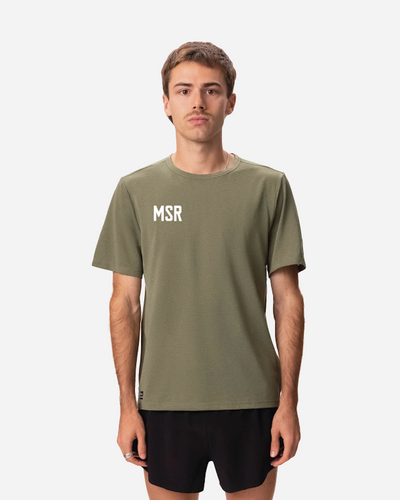 Stopwatch Short Sleeve Men - Olivine Heather
