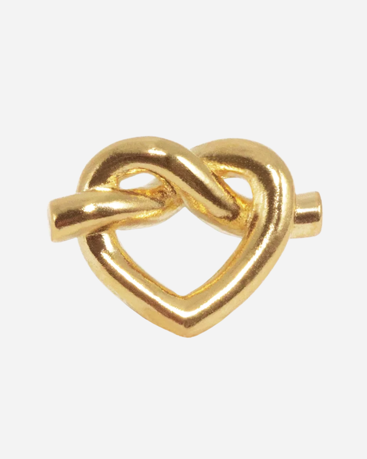 Tied Heart Stud - Guld