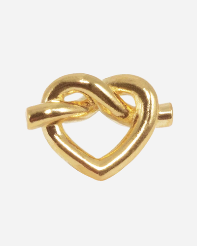 Tied Heart Stud - Guld