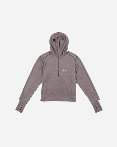 Merino Balaclava Hoodie - Brown