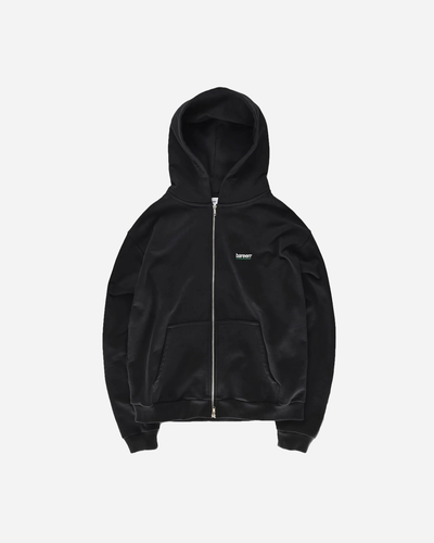 Oversized Zip Hoodie All-Field-Apparel - Black