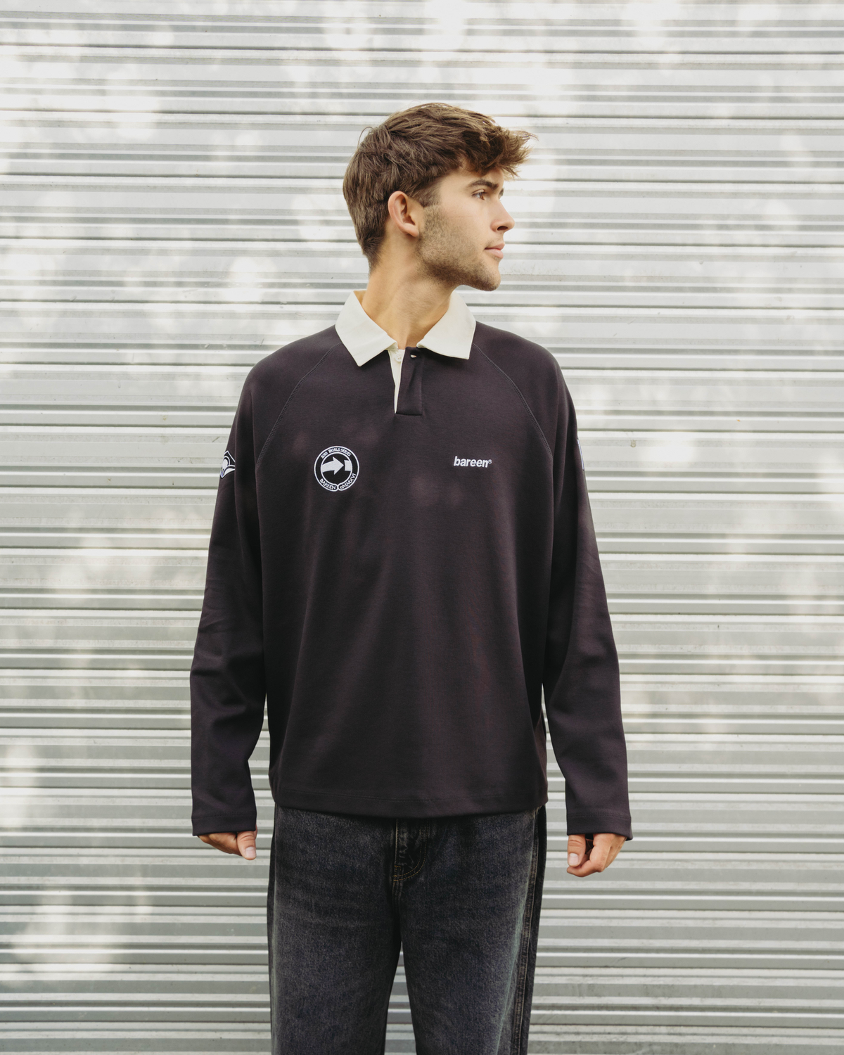 Oversized Polo Long Sleeve - Black