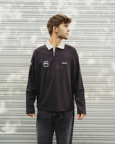 Oversized Polo Long Sleeve - Black