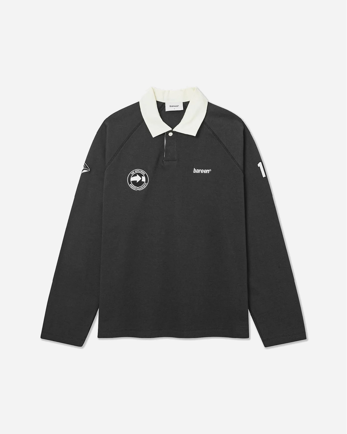 Oversized Polo Long Sleeve - Black
