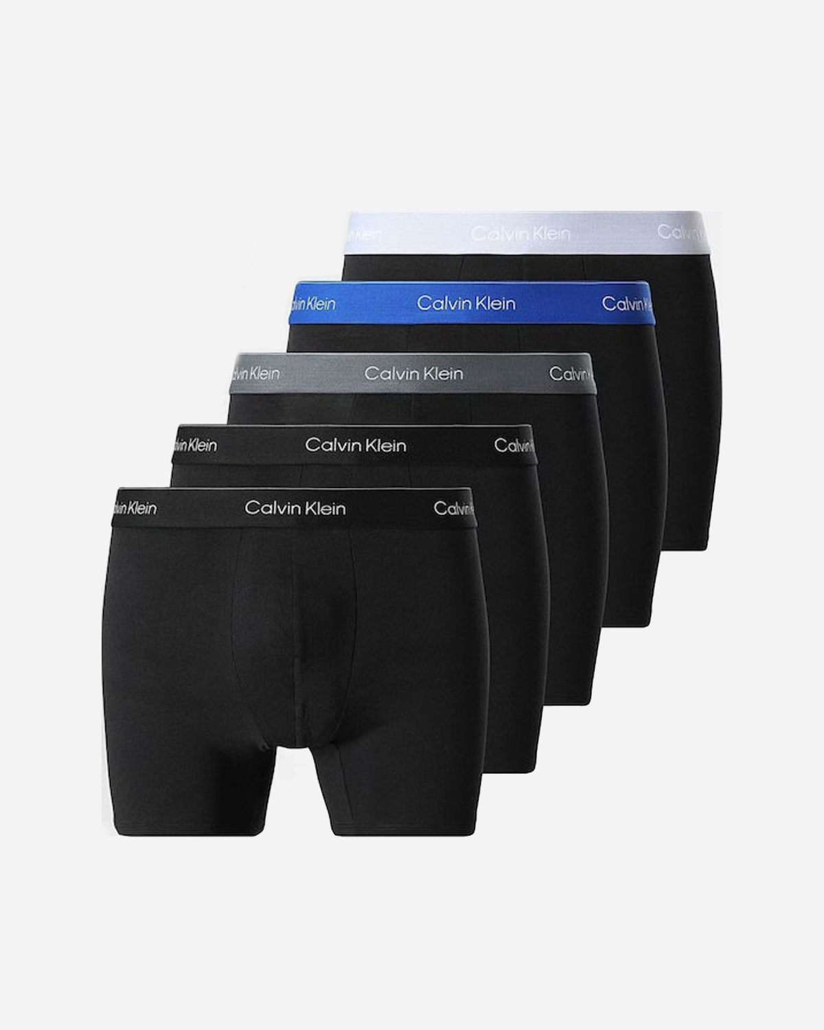5 Pack Boxer Briefs Cotton Stretch - Black/Royalty/Black/