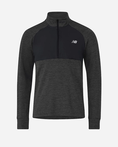 Athletics Heat Grid 1/2 Zip - Black