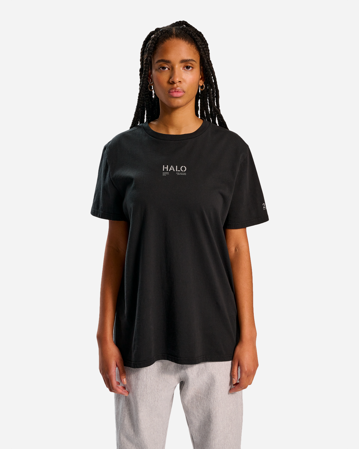 Halo Cotton T-Shirt - Black