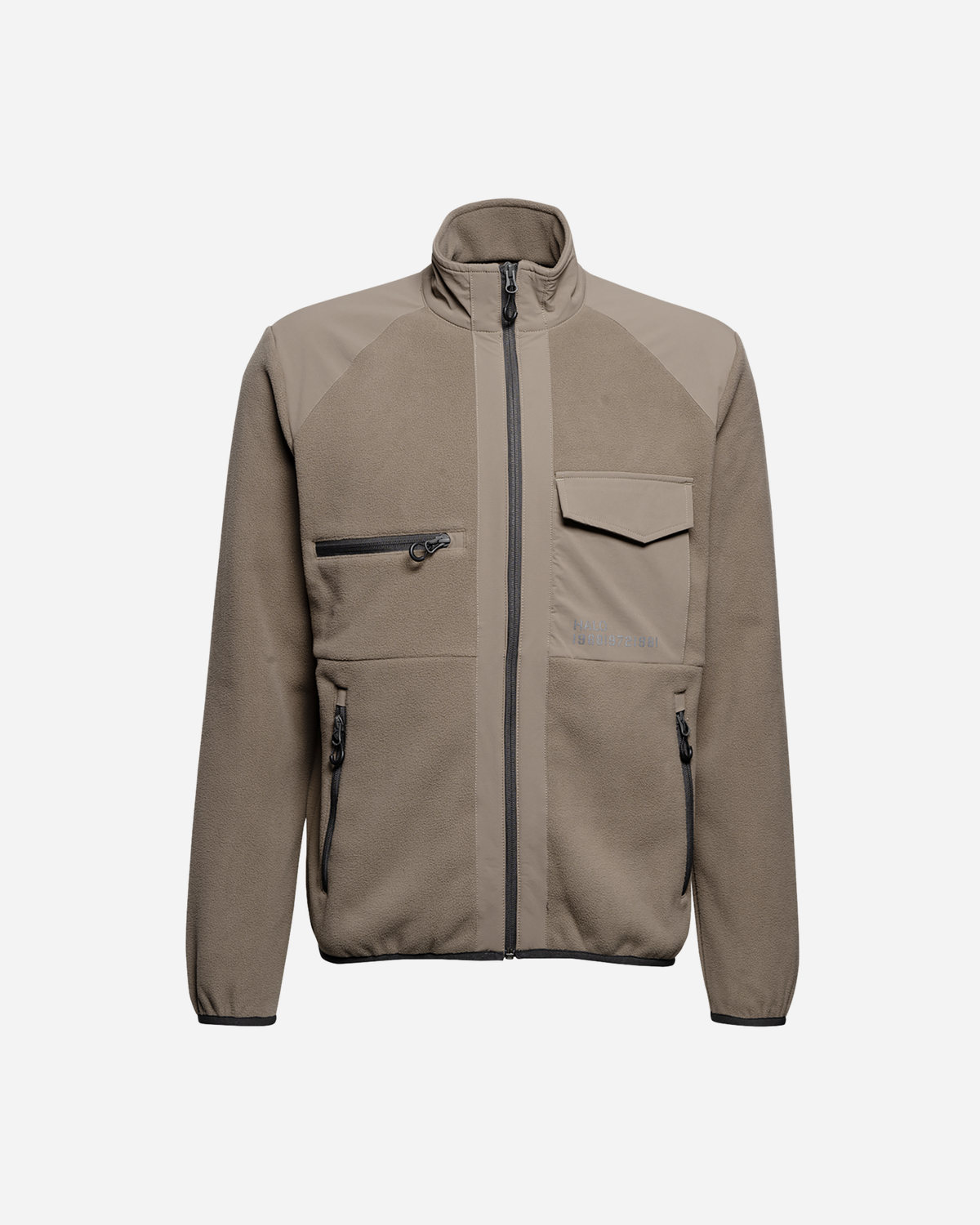 Halo Paneled Fleece Jacket - Chocolate Chip