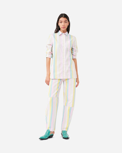 Stripe Cotton Shirt - Multicolour - Ganni - Munkstore.dk