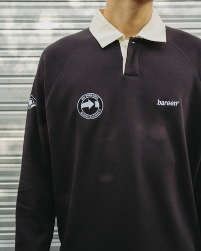 Oversized Polo Long Sleeve - Black