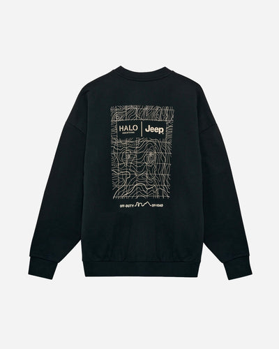 HALO Jeep Boxy Graphic Crew - Black