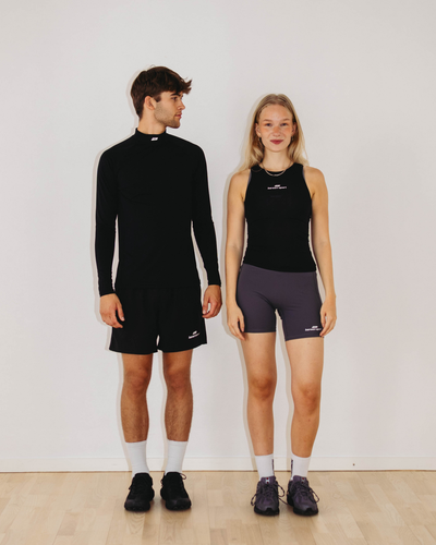 Men's Mock Neck Base Layer - Black Onyx