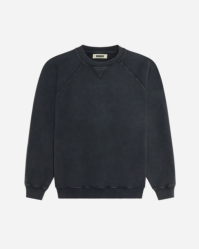 Zhang Washed Logo Crew - Black