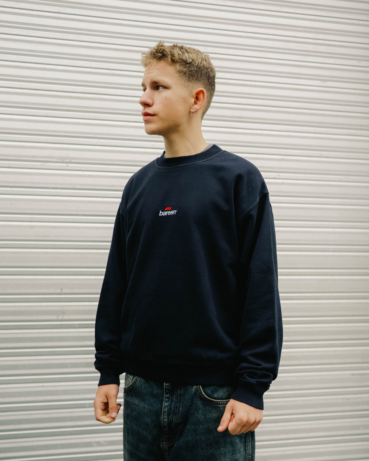 Oversized Crewneck Men Logo 3.0 - Black