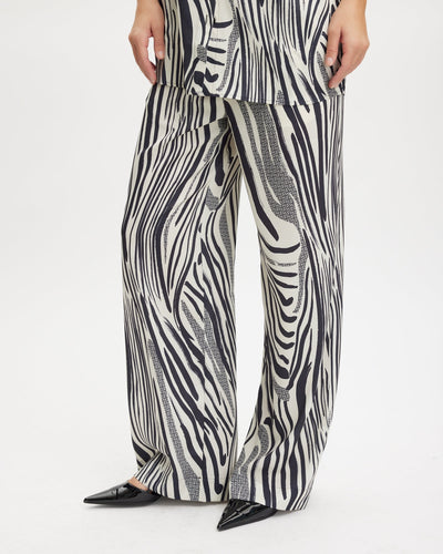 BothildeGZ HW Pants - Black/Silver Birch - Gestuz - Munkstore.dk