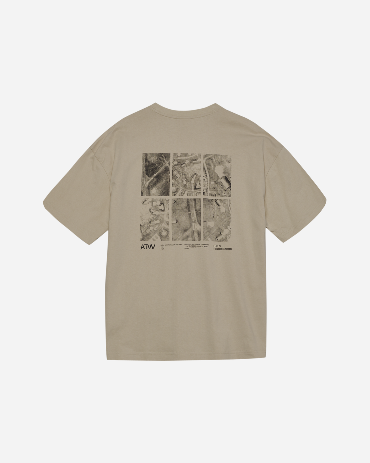 Halo Graphic Boxy T-Shirt - Oyster Gray/ Asphalt