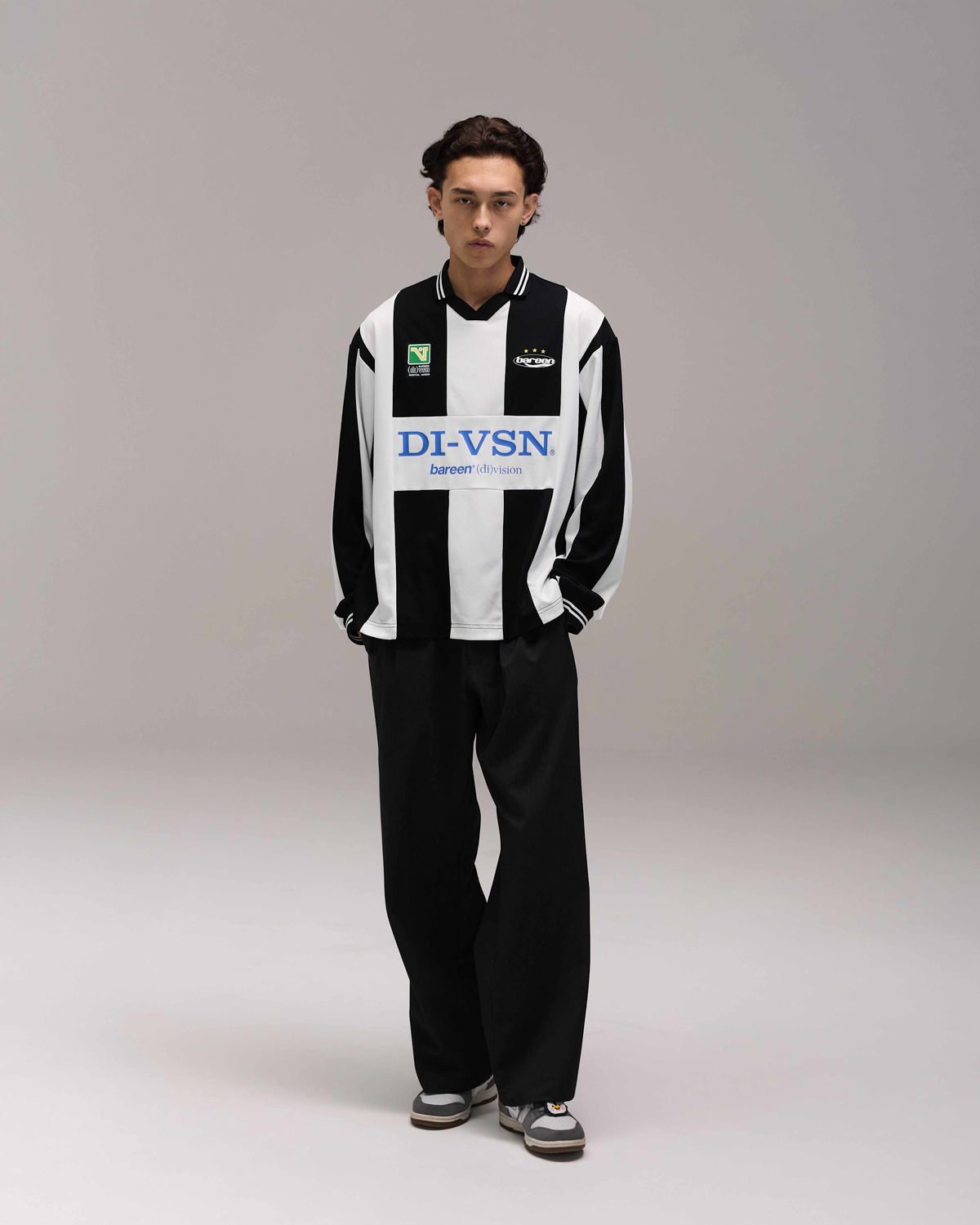 Bareen x (di)vision Football jersey longsleeve - Black/White