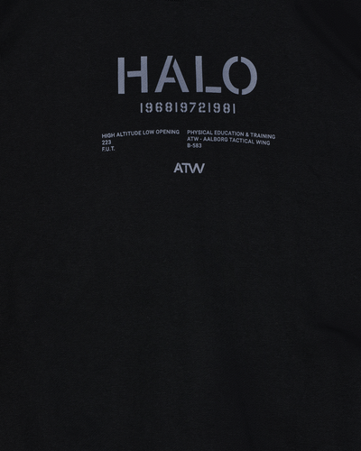 Halo Graphic Boxy Crew - Black