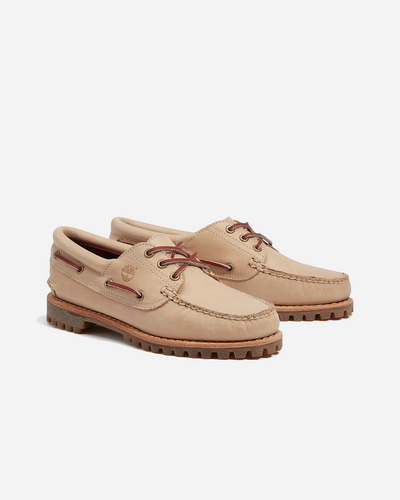 Nore Boat Shoe - Beige Full Grain