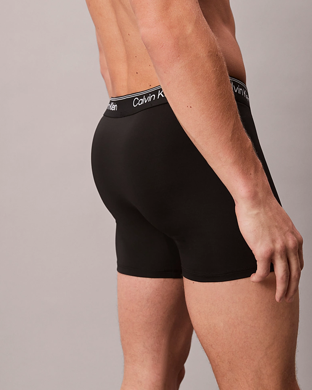 3 Pack Boxer Briefs / Microfibre Stretch - Black