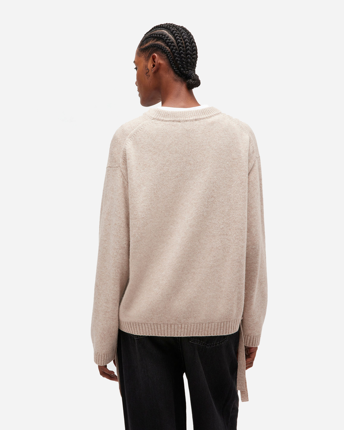 Future Wool Mix Oversized O-neck - Sand
