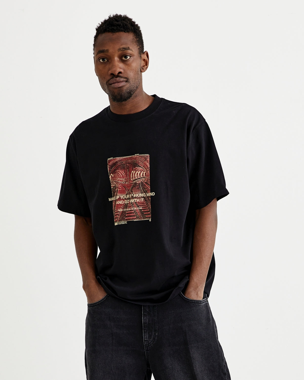 Baine Photo Tee - Black