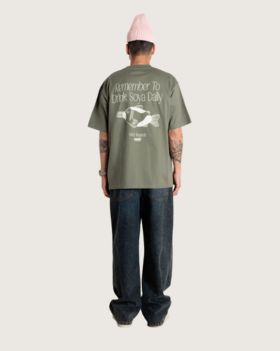 Baine Soya Tee - Grey-Green