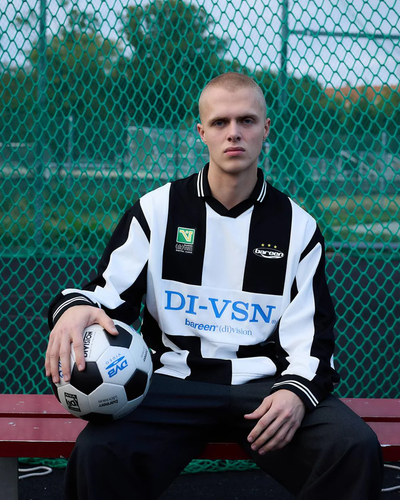 Bareen x (di)vision Football jersey longsleeve - Black/White