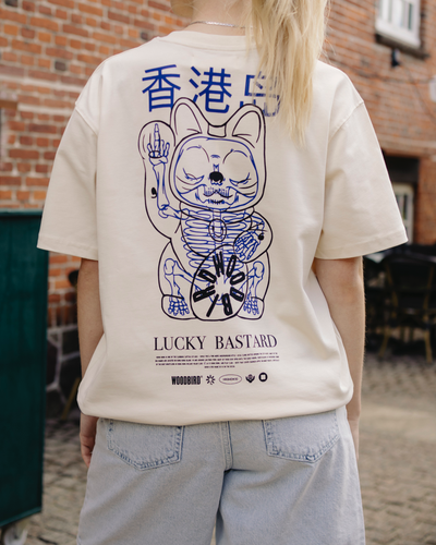 Baine Bastard Tee - Off White/Navy