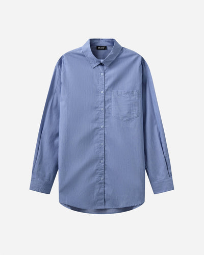 Rønne Essential Pajamas Shirt L/S - Blue