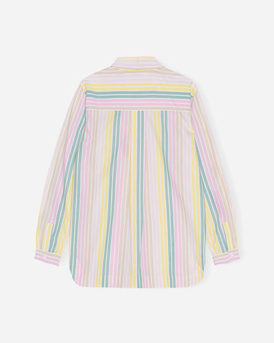 Stripe Cotton Shirt - Multicolour - Ganni - Munkstore.dk