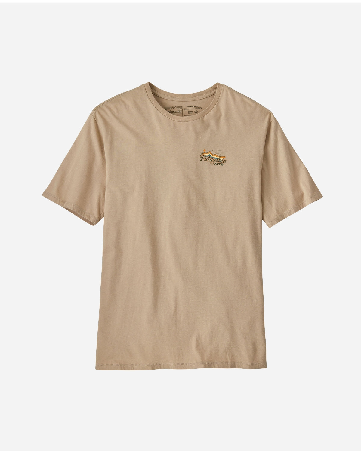 M's Protect Pedal Organic T-Shirt - Oar Tan - Patagonia - Munkstore.dk
