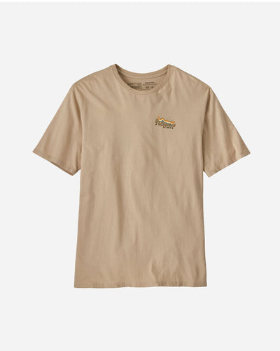 M's Protect Pedal Organic T-Shirt - Oar Tan - Patagonia - Munkstore.dk