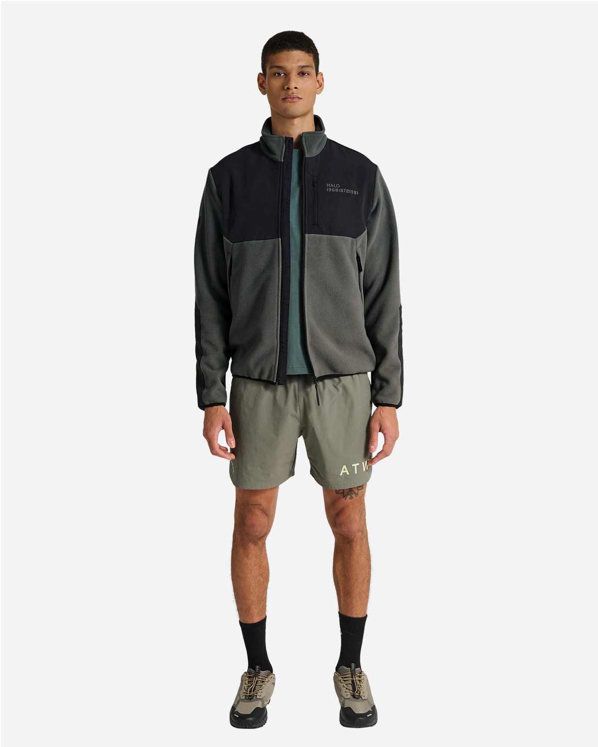 HALO Blocked Zip Fleece - Gunmetal