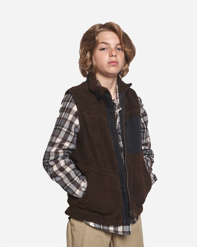 Ayden Pile Vest - Brown - Munk Store