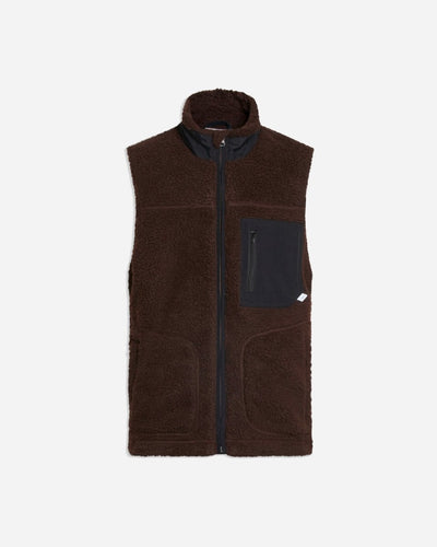 Ayden Pile Vest - Brown - Munk Store