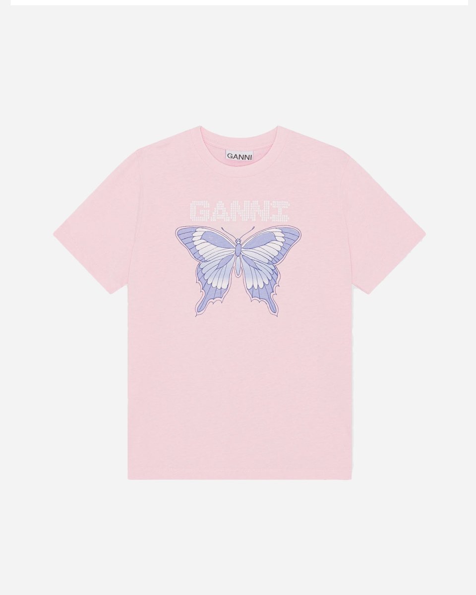 Basic Jersey Butterfly Relaxed T-shirt - Light Lilac - Munk Store