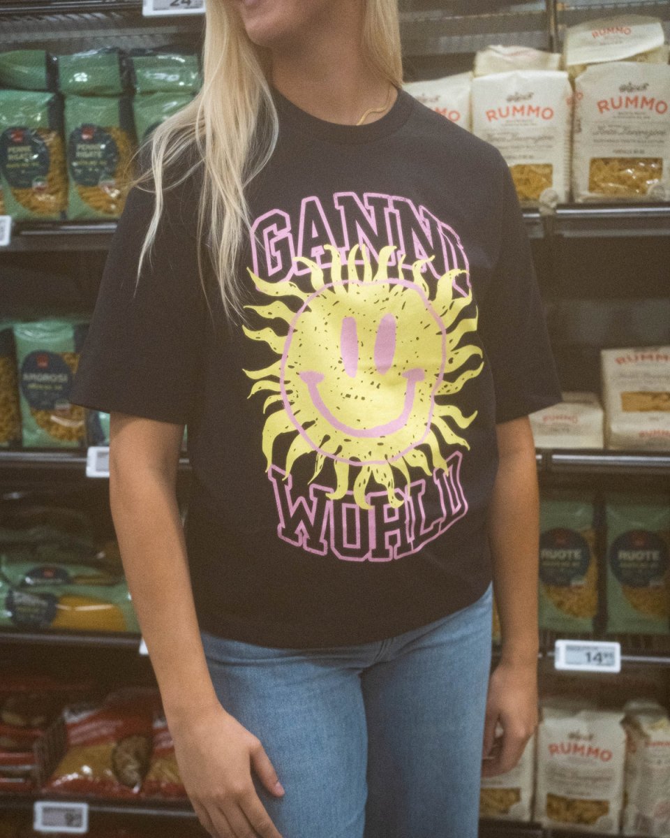 Basic Jersey Smiley Mid Sleeve T-shirt - Phantom - Munk Store