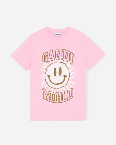 Basic Jersey Smiley Relaxed T-shirt - Lilac Sachet - Munk Store