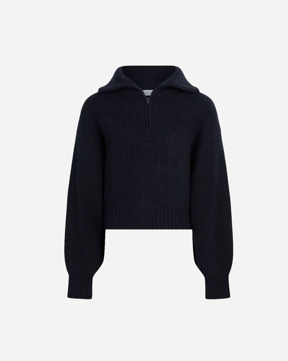 Berna Half Zip Knit - Navy - Munk Store