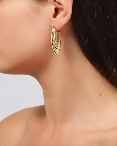 Big Sculpture Earring - Gold - Munk Store