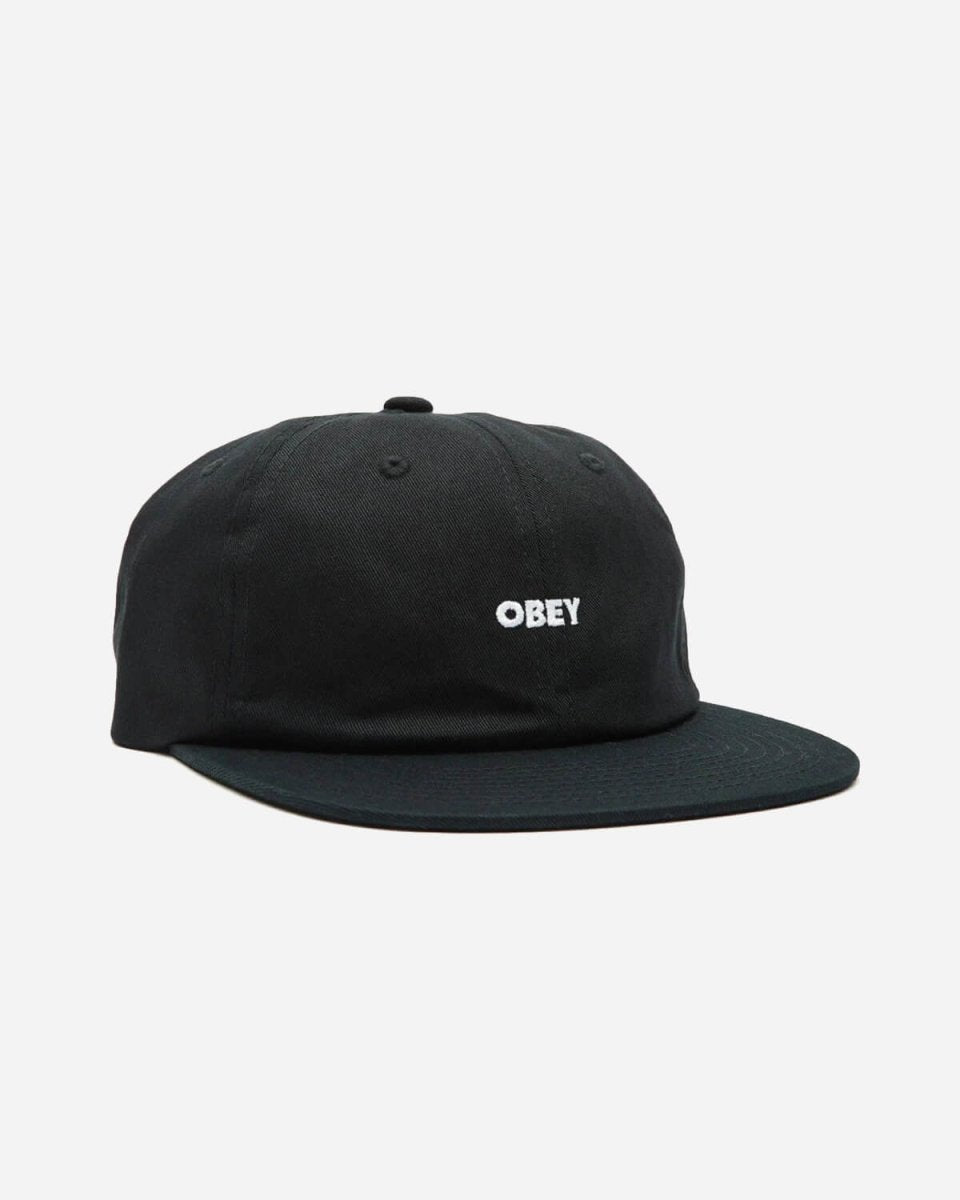 Bold Twill 6 Panel Strapback - Black - Munk Store