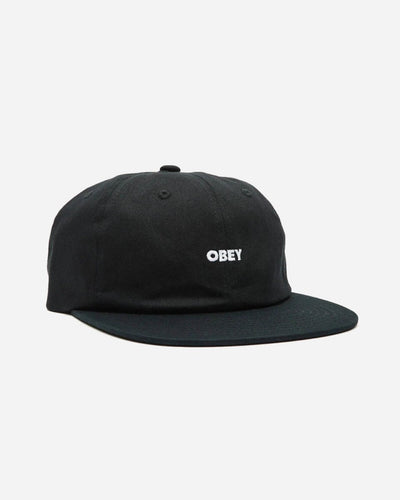 Bold Twill 6 Panel Strapback - Black - Munk Store