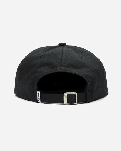 Bold Twill 6 Panel Strapback - Black - Munk Store