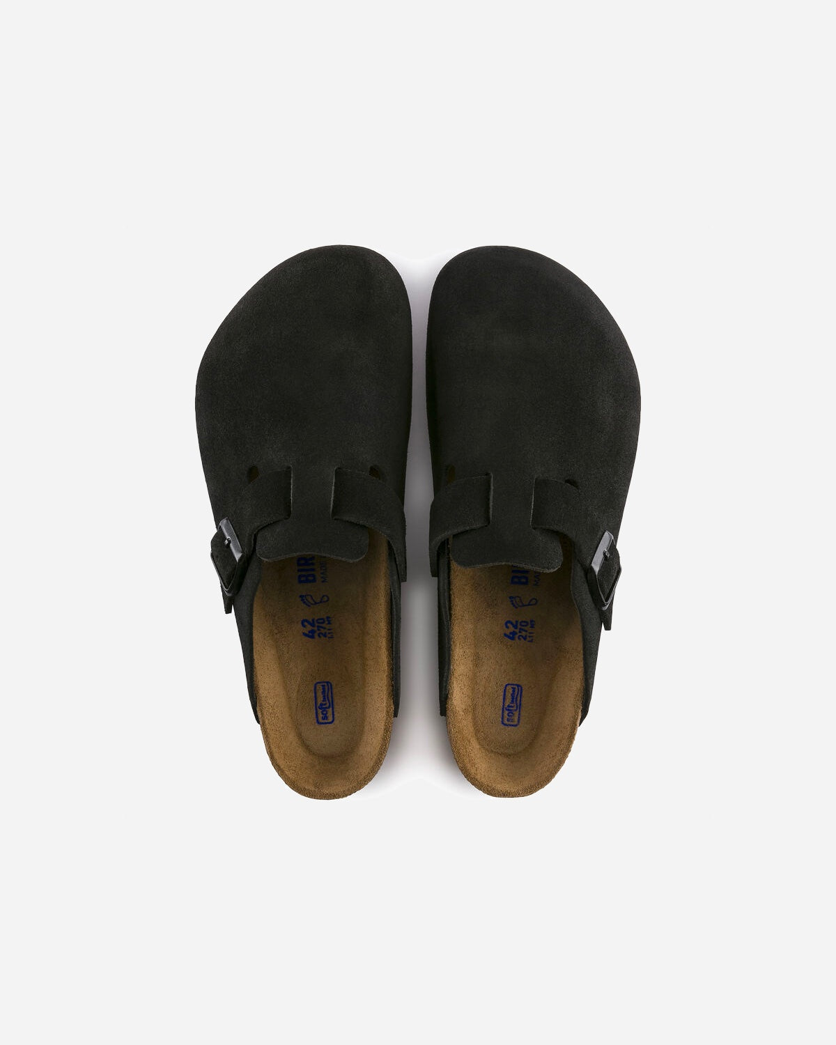 Boston Suede Leather Narrow - Black