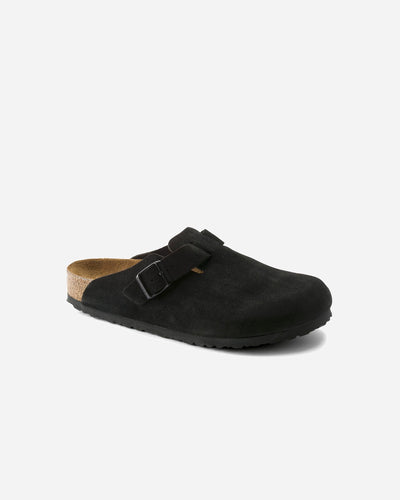 Boston Suede Leather Narrow - Black