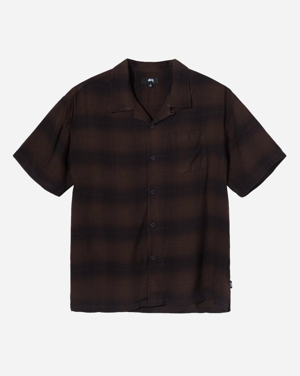 Boxy Shadow Plaid Shirt - Brown - Munk Store