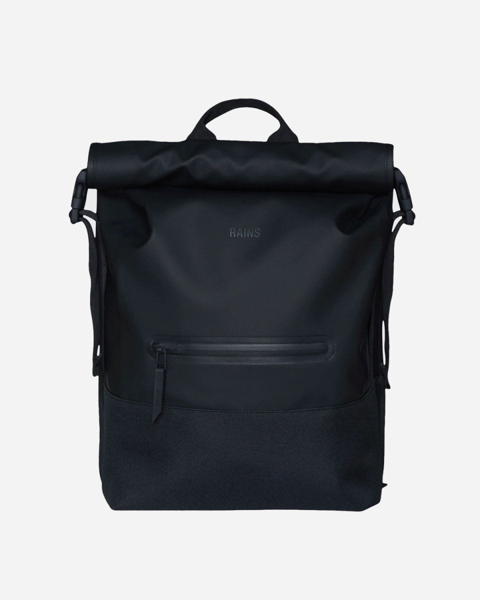 Buckle Rolltop Backpack - Black - Munk Store