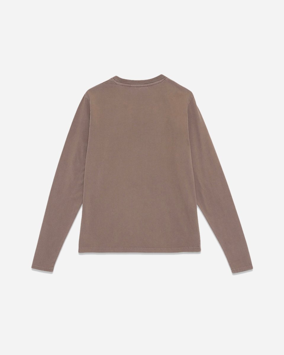 Casual Long Sleeve Tee - Faded Brown - Munk Store